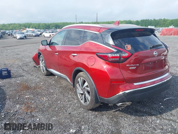 2019 Nissan Murano SL z VIN 5N1AZ2MSXKN122450, wystawiony jako IAAI lot #42193004 z przebiegiem 35 388 mil mil oraz . Historia ofert i sprzedaży dostępna na DreamBid. Obrazek 3.
