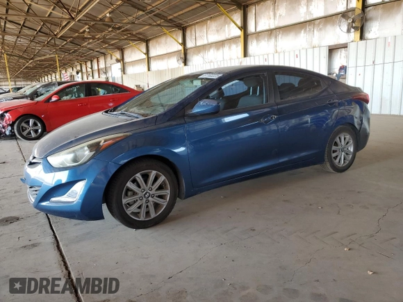 2014 Hyundai Elantra SE z VIN KMHDH4AE2EU090095, wystawiony jako Copart lot #61102225 z przebiegiem 130 421 mil mil oraz Szkoda całkowita • Salvage title. Historia ofert i sprzedaży dostępna na DreamBid. Obrazek 1.
