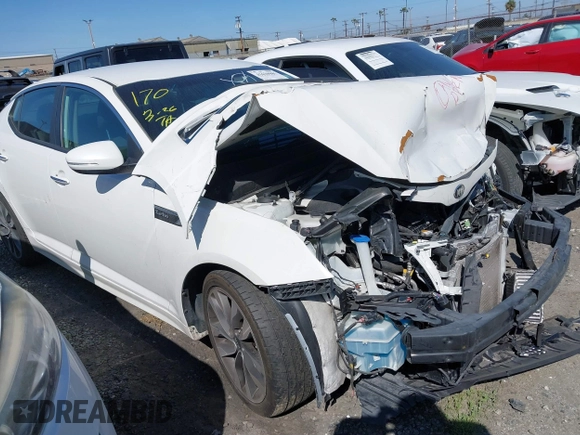 2015 Kia Optima SX Turbo with VIN 5XXGR4A67FG517902, listed as a IAAI auction lot 41629985 with 1 mi miles. Bid and sale history available at carsss.com. Image 1.