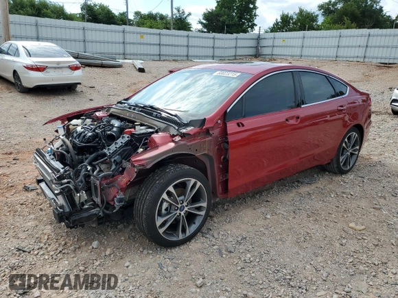 2020 Ford Fusion Titanium with VIN 3FA6P0K91LR180973, listed as a Copart auction lot 60023215 with 26,615 mi miles and Salvage title. Bid and sale history available at DreamBid. Image 1.