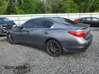 2016 Infiniti Q50 3.0t Red Sport 400 with VIN JN1FV7AP7GM421302, listed as a Copart auction lot 51716195 with 92,137 mi miles and Salvage Title. Bid and sale history available at carsss.com. Image 2.