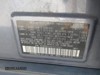 2013 Subaru Outback 2.5i with VIN 4S4BRBAC8D3255403, listed as a IAAI auction lot 41944789 with 163,903 mi miles. Bid and sale history available at carsss.com. Image 9.