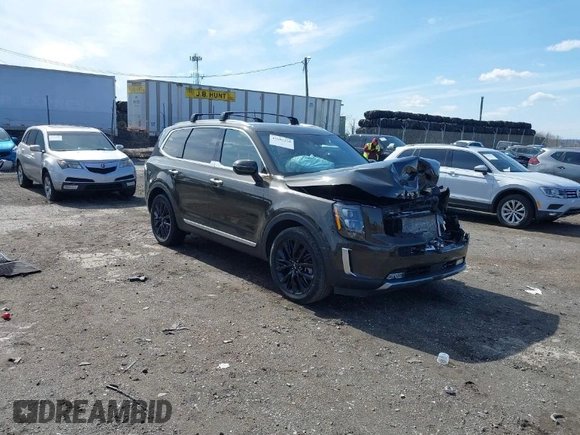 2021 Kia Telluride SX with VIN 5XYP5DHC2MG162119, listed as a IAAI auction lot 41881250 with 112,024 mi miles and . Bid and sale history available at DreamBid. Image 1.
