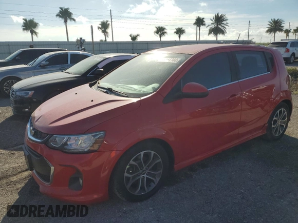 2017 Chevrolet Sonic LT with VIN 1G1JD6SB5H4142044, listed as a Copart auction lot 42549525 with 116,008 mi miles and Salvage Title. Bid and sale history available at carsss.com. Image 1.