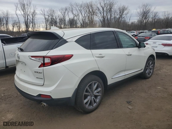2019 Acura RDX w/Technology Pkg with VIN 5J8TC2H51KL026397, listed as a Copart auction lot 48173085 with 95,174 mi miles and Salvage Title. Bid and sale history available at carsss.com. Image 3.
