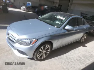 2015 Mercedes-Benz C-Class C 300 Luxury with VIN 55SWF4KB2FU040345, listed as a Copart auction lot 41772025 with 150,485 mi miles and Salvage Title. Bid and sale history available at carsss.com. Image 1.