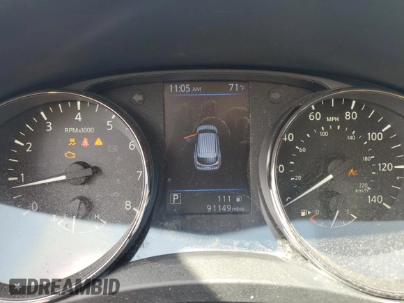 2019 Nissan Rogue S with VIN JN1BJ1CP3KW242918, listed as a Copart auction lot 52077325 with 91,149 mi miles and Salvage Title. Bid and sale history available at DreamBid. Image 9.