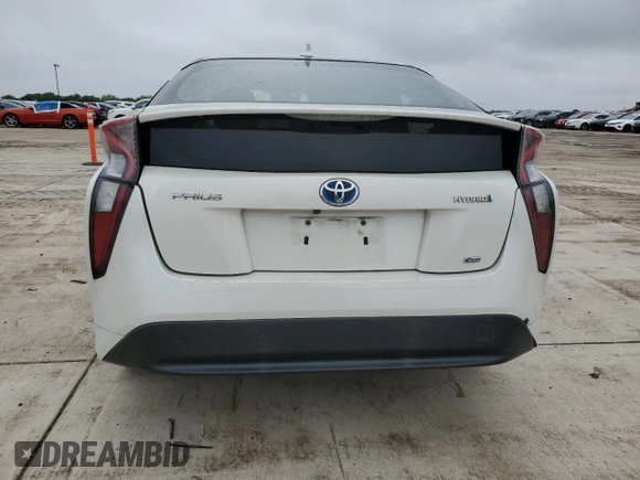 2016 Toyota Prius Four with VIN JTDKARFU8G3514918, listed as a Copart auction lot 54503755 with Not Provided miles and Salvage Title. Bid and sale history available at DreamBid. Image 6.