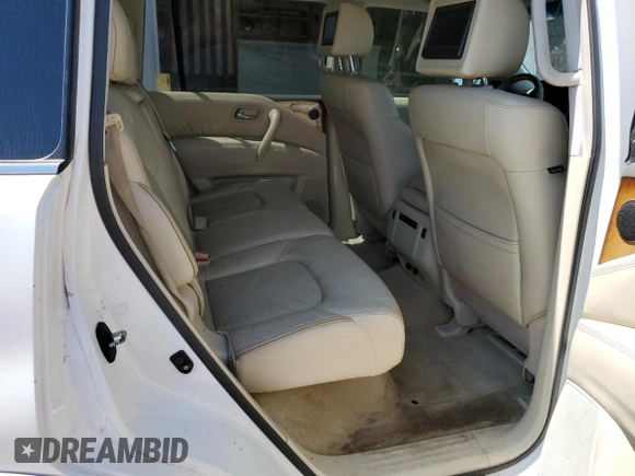 2012 Infiniti QX56 8-passenger with VIN JN8AZ2NDXC9715034, listed as a Copart auction lot 52148395 with 227,943 mi miles and Salvage title. Bid and sale history available at DreamBid. Image 11.