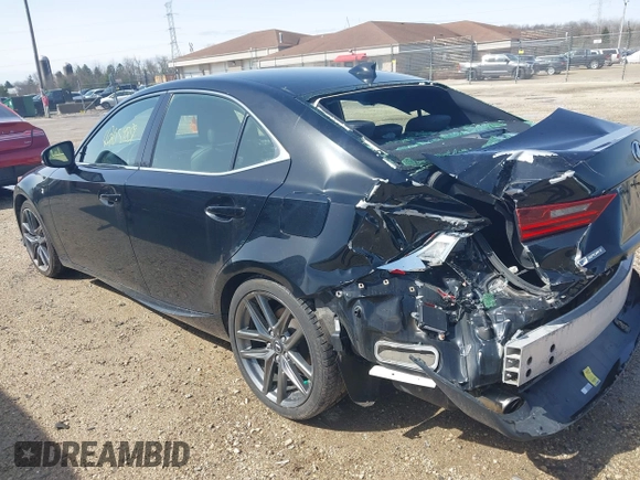2015 Lexus IS 250 with VIN JTHCF1D22F5025957, listed as a IAAI auction lot 42059839 with 68,030 mi miles. Bid and sale history available at carsss.com. Image 3.