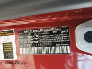 2018 Mercedes-Benz C 300 with VIN WDDWK4JB9JF599772, listed as a Copart auction lot 43483615 with 73,736 mi miles and Salvage Title. Bid and sale history available at DreamBid. Image 13.
