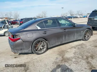 2014 Infiniti Q50 Hybrid Sport with VIN JN1AV7AR7EM703030, listed as a IAAI auction lot 41661844 with 128,202 mi miles. Bid and sale history available at carsss.com. Image 4.