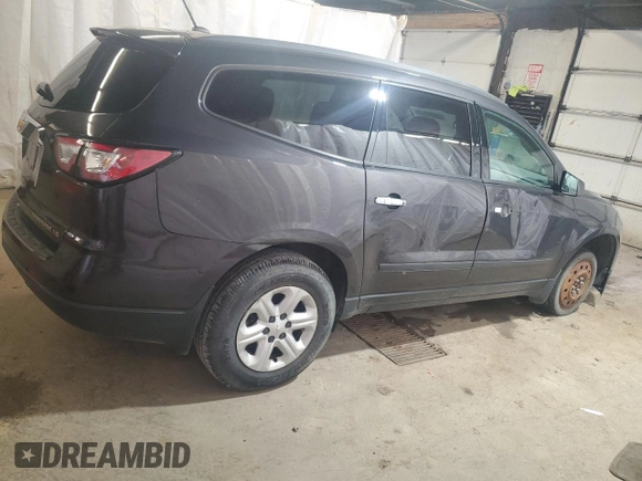 2014 Chevrolet Traverse LS z VIN 1GNKVFKD2EJ313752, wystawiony jako Copart lot #53604005 z przebiegiem 213 362 mil mil oraz Szkoda całkowita • Salvage title. Historia ofert i sprzedaży dostępna na DreamBid. Obrazek 3.