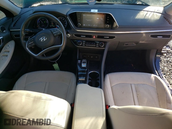 2020 Hyundai Sonata Hybrid Ultimate with VIN KMHL34JJ0LA011433, listed as a Copart auction lot 76461464 with 27,479 mi miles and Salvage Title. Bid and sale history available at carsss.com. Image 8.