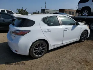 2013 Lexus CT 200h with VIN JTHKD5BH4D2142535, listed as a Copart auction lot 59635375 with 167,988 mi miles and Salvage title. Bid and sale history available at DreamBid. Image 3.