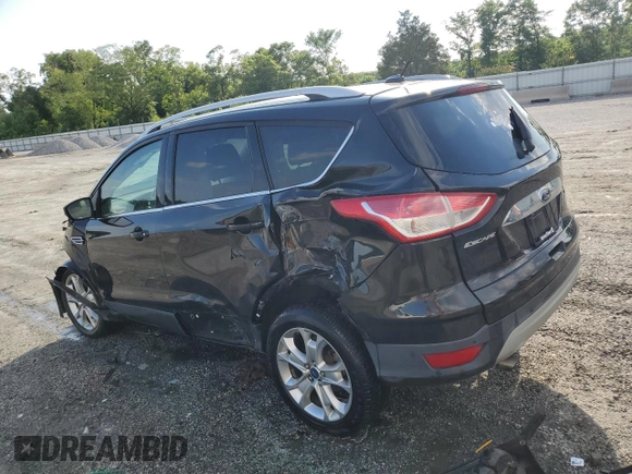 2015 Ford Escape Titanium with VIN 1FMCU0J96FUC59510, listed as a Copart auction lot 57091765 with 120,586 mi miles and Salvage title. Bid and sale history available at DreamBid. Image 2.