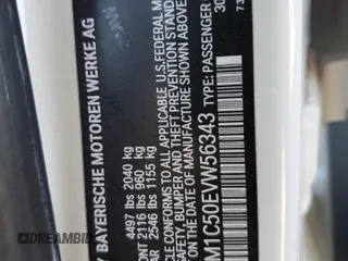 2014 BMW X1 sDrive28i with VIN WBAVM1C50EVW56343, listed as a Copart auction lot 52610765 with 86,093 mi miles and Salvage Title. Bid and sale history available at carsss.com. Image 12.