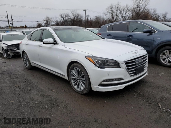 2017 Genesis G80 3.8L with VIN KMHGN4JE0HU184356, listed as a Copart auction lot 83612364 with 115,558 mi miles and Salvage Title. Bid and sale history available at DreamBid. Image 4.