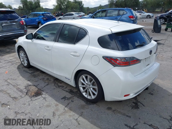 2012 Lexus CT CT 200h with VIN JTHKD5BHXC2075227, listed as a IAAI auction lot 41740583 with 129,412 mi miles and . Bid and sale history available at carsss.com. Image 3.