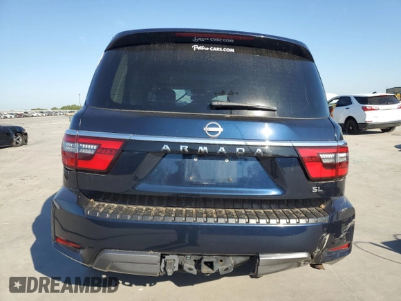 2022 Nissan Armada SL with VIN JN8AY2BDXN9677573, listed as a Copart auction lot 74205564 with Not Provided miles and Salvage Title. Bid and sale history available at carsss.com. Image 6.