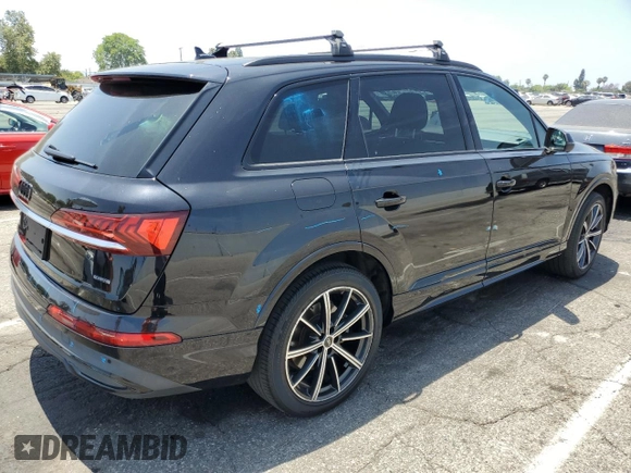 2021 Audi Q7 Premium Plus with VIN WA1LXAF70MD013214, listed as a Copart auction lot 59407865 with 48,834 mi miles and Salvage title. Bid and sale history available at DreamBid. Image 3.