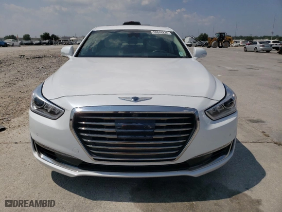 2019 Genesis G90 3.3T Premium with VIN KMHG34JA6KU053345, listed as a Copart auction lot 68646234 with 60,500 mi miles and Salvage Title. Bid and sale history available at carsss.com. Image 5.