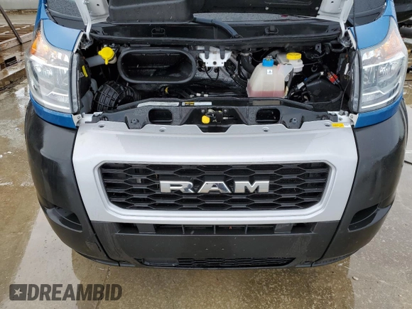 2022 Ram ProMaster Cargo with VIN 3C6LRVNG1NE130073, listed as a Copart auction lot 74721204 with Not Provided miles and Non Repairable. Bid and sale history available at DreamBid. Image 11.