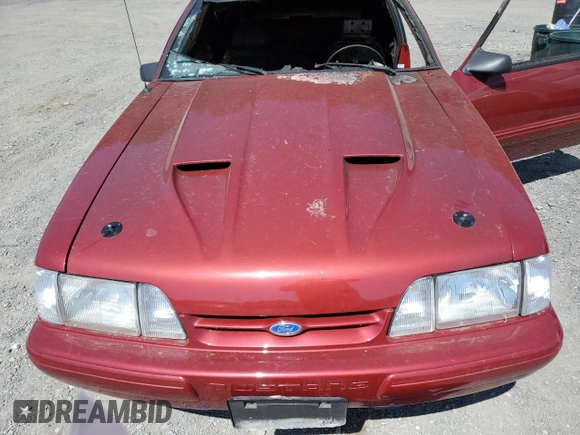 1990 Ford Mustang with VIN 1FACP40E5LF223413, listed as a Copart auction lot 62114315 with Not provided miles and Salvage title. Bid and sale history available at DreamBid. Image 11.