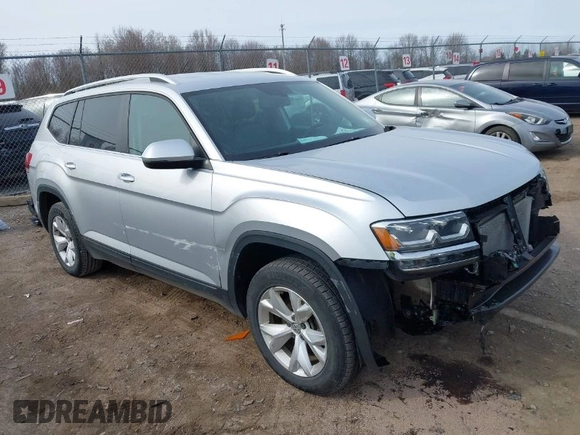 2018 Volkswagen Atlas SE with VIN 1V2KR2CA6JC560411, listed as a IAAI auction lot 41887472 with 168,155 mi miles and . Bid and sale history available at DreamBid. Image 1.