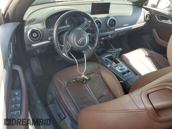 2016 Audi A3 2.0T Premium with VIN WAU78LFF6G1010344, listed as a Copart auction lot 73640494 with 0 mi miles and Salvage Title. Bid and sale history available at carsss.com. Image 8.