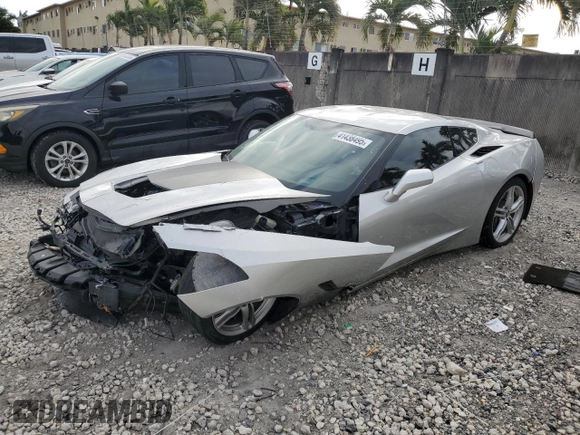 2017 Chevrolet Corvette 3LT with VIN 1G1YF2D74H5114188, listed as a Copart auction lot 41438495 with 44,569 mi miles and Clean Title. Bid and sale history available at carsss.com. Image 1.