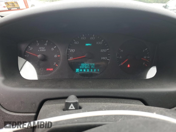 2008 Chevrolet Impala LS z VIN 2G1WB58K681222834, wystawiony jako Copart lot #57817965 z przebiegiem 107 221 mil mil oraz Szkoda całkowita • Salvage title. Historia ofert i sprzedaży dostępna na DreamBid. Obrazek 9.