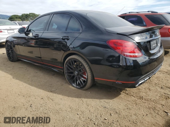 2016 Mercedes-Benz C 63 S AMG with VIN 55SWF8HB6GU113247, listed as a Copart auction lot 47280295 with 44,130 mi miles and Salvage title. Bid and sale history available at DreamBid. Image 2.