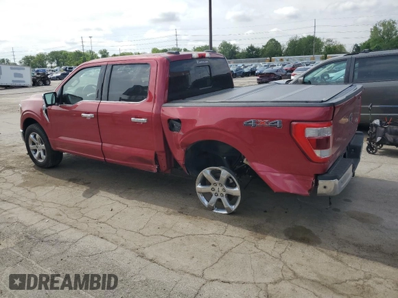 2022 Ford F-150 XL with VIN 1FTFW1E81NKE69218, listed as a Copart auction lot 57490175 with 88,487 mi miles and Salvage title. Bid and sale history available at DreamBid. Image 2.