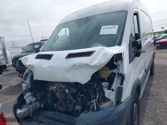 2016 Ford Transit Cargo Van with VIN 1FTYR2CM7GKA84576, listed as a IAAI auction lot 41699152 with 128,110 mi miles. Bid and sale history available at carsss.com. Image 12.