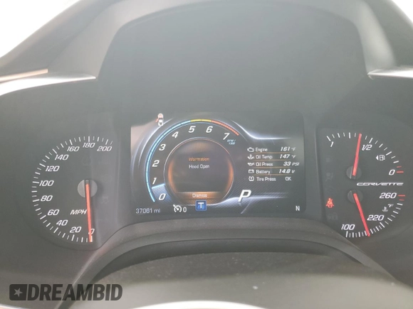 2016 Chevrolet Corvette 1LT with VIN 1G1YB2D78G5119968, listed as a Copart auction lot 52950415 with 37,061 mi miles and Clean title. Bid and sale history available at DreamBid. Image 9.