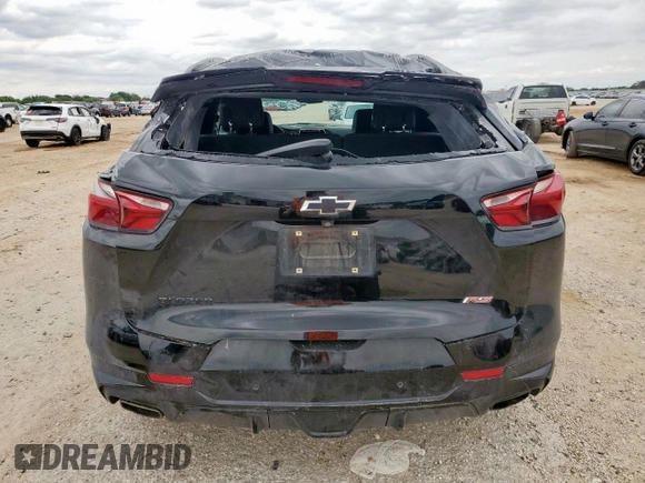 2020 Chevrolet Blazer RS with VIN 3GNKBERS2LS625282, listed as a Copart auction lot 58732775 with 79,972 mi miles and Salvage title. Bid and sale history available at DreamBid. Image 6.