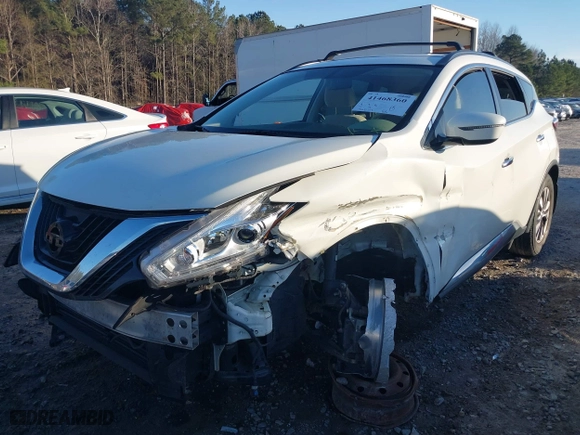 2016 Nissan Murano S with VIN 5N1AZ2MG4GN157682, listed as a IAAI auction lot 41468360 with 196,574 mi miles. Bid and sale history available at carsss.com. Image 18.