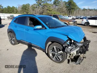 2019 Hyundai Kona Ultimate with VIN KM8K53A56KU274039, listed as a Copart auction lot 46414415 with 103,425 mi miles and Salvage Title. Bid and sale history available at carsss.com. Image 4.