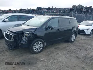 2016 Kia Sedona LX with VIN KNDMB5C19G6087692, listed as a IAAI auction lot 41187134 with 1 mi miles. Bid and sale history available at carsss.com. Image 2.
