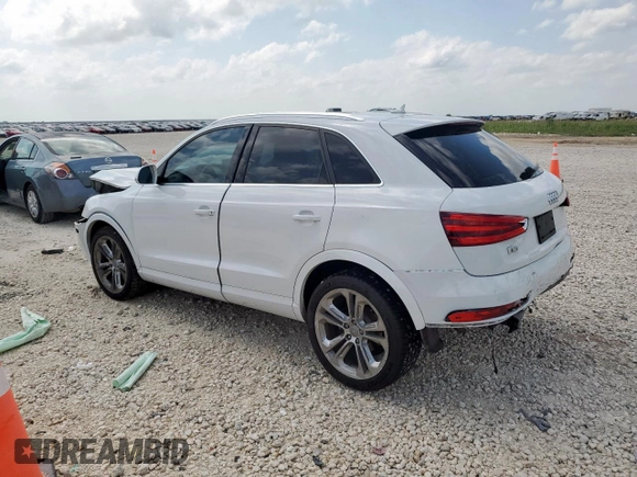 2015 Audi Q3 Premium Plus with VIN WA1BFCFS0FR006607, listed as a Copart auction lot 59533385 with 103,736 mi miles and Salvage title. Bid and sale history available at DreamBid. Image 2.