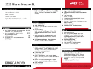 2023 Nissan Murano SL with VIN 5N1AZ2CJ4PC124965, listed as a Copart auction lot 46850145 with 51,672 mi miles and Non Repairable. Bid and sale history available at DreamBid. Image 13.