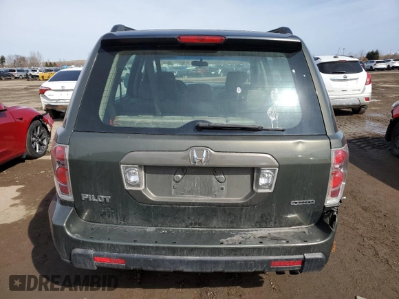 2006 Honda Pilot LX with VIN 2HKYF18176H001128, listed as a Copart auction lot 48540355 with 251,420 mi miles and Clean Title. Bid and sale history available at DreamBid. Image 6.
