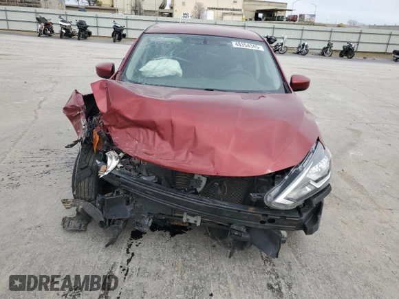 2019 Nissan Sentra SV with VIN 3N1AB7AP9KY225371, listed as a Copart auction lot 48354345 with 92,611 mi miles and Salvage Title. Bid and sale history available at DreamBid. Image 5.