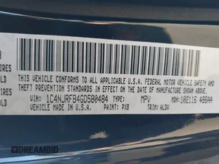 2016 Jeep Patriot Latitude with VIN 1C4NJRFB4GD580484, listed as a IAAI auction lot 42006184 with 178,265 mi miles. Bid and sale history available at carsss.com. Image 9.