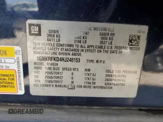 2017 Chevrolet Traverse LS с VIN 1GNKRFKD4HJ248153, выставлен на аукционе Copart как лот 66023355 с пробегом 144 585 миль миль и Списание • Salvage title. История ставок и продаж доступна на DreamBid. Изображение 14.