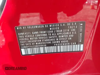 2013 Volkswagen Jetta SE z VIN 3VWDP7AJ2DM396638, wystawiony jako IAAI lot #41917933 z przebiegiem 156 882 mil mil oraz . Historia ofert i sprzedaży dostępna na DreamBid. Obrazek 9.