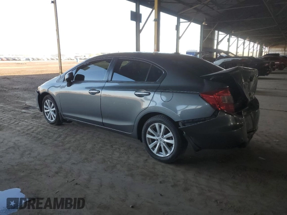 2012 Honda Civic EX with VIN 2HGFB2F83CH545950, listed as a Copart auction lot 52425815 with 91,623 mi miles and Salvage Title. Bid and sale history available at DreamBid. Image 2.