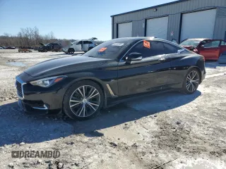 2018 Infiniti Q60 Luxe with VIN JN1EV7EK7JM341466, listed as a Copart auction lot 46156785 with 64,750 mi miles and Salvage Title. Bid and sale history available at carsss.com. Image 1.