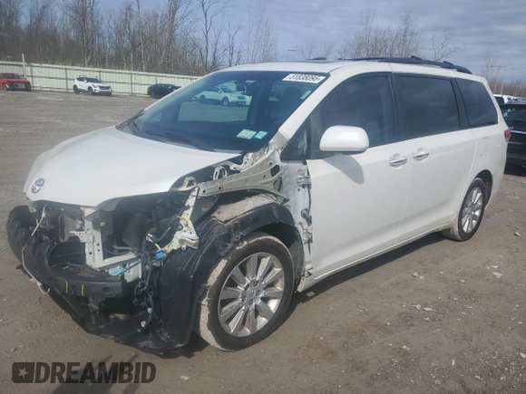 2011 Toyota Sienna XLE with VIN 5TDDK3DC8BS028811, listed as a Copart auction lot 51838095 with 114,506 mi miles and Salvage Title. Bid and sale history available at DreamBid. Image 1.